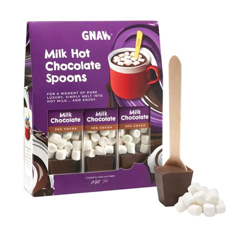 GNAW Milk Hot Chocolate Spoon Gift Set 3 Spoons Jarrolds Norwich