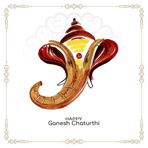 Diseño de fondo divino del festival religioso de ganesh chaturthi feliz