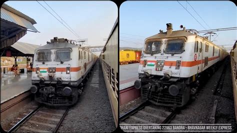 Mumbai Tejas Rajdhani And August Kranti Tejas Rajdhani Overtaking Youtube