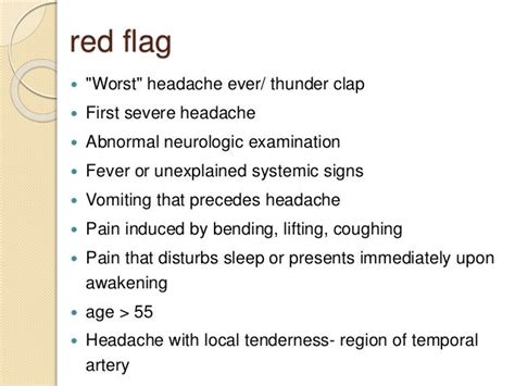 Headache Red Flags