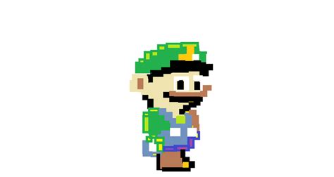 Self Made Luigi Pixel by SkipTanuki on DeviantArt