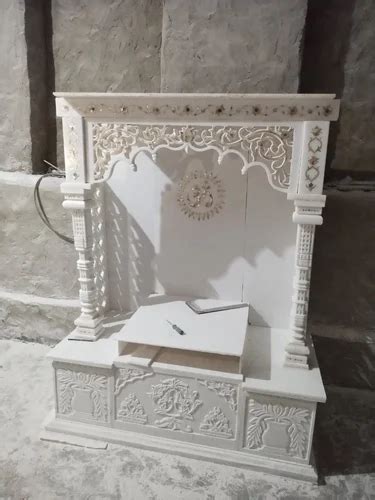 White Marble Mandir For Home Design Antique At Rs In Makrana