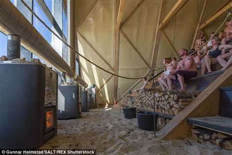 Inside The Worlds Largest Public Sauna In Norway At Sandhornøya Bodø Daily Mail Online