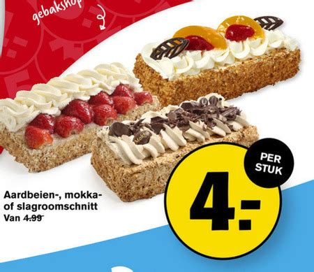 Mokkaschnitt Slagroomschnitte Folder Aanbieding Bij Hoogvliet Details