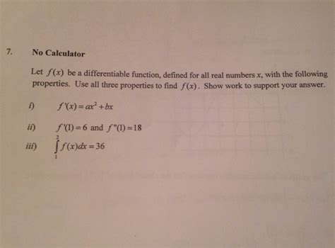 Solved Let F X Be A Differentiable Function Defined For Chegg