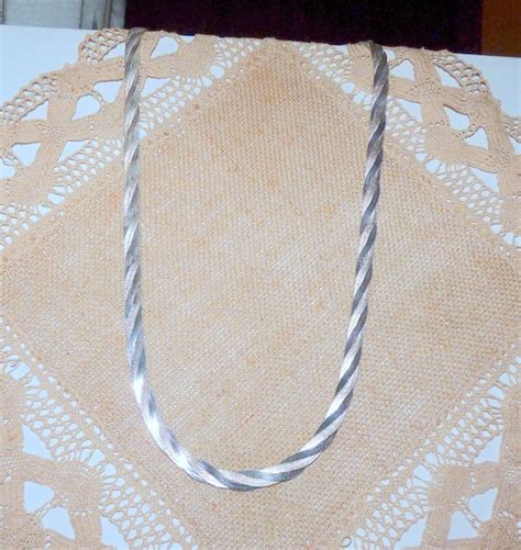 Milor Sterling Silver Braided Chain Vintage Serpe Gem