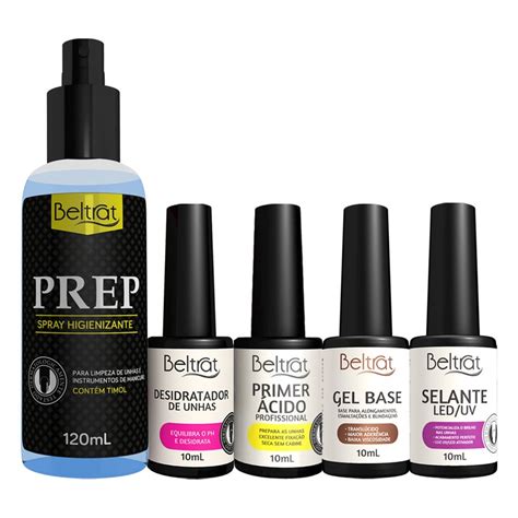 Kit Blindagem Beltrat Preparadores Prep Ml Gel Capa Base