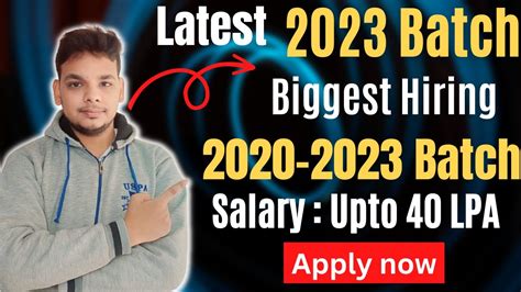 Latest Hiring Off Campus Job Drive 2020 2021 2022 2023 Batch Hiring Fresher