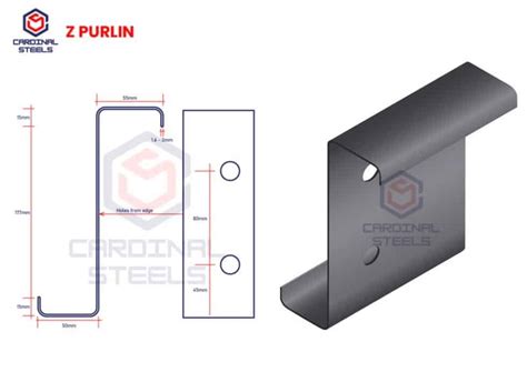 purlins  sections range  sizes thicknesses depths