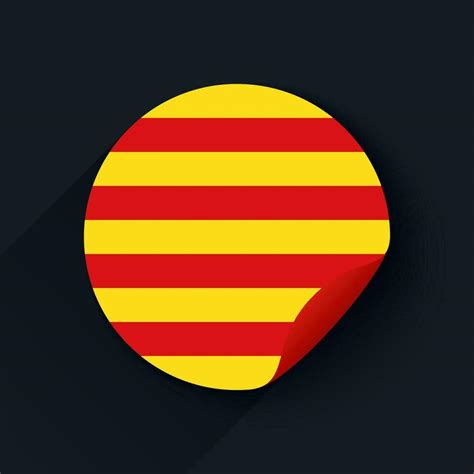 Catalonia Flag Sticker Vector Illustration 36745459 Vector Art At Vecteezy