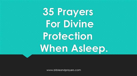 Prayers For Divine Protection When Asleep Bibleandprayers