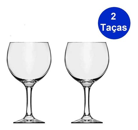 Jogo 2 Taças Grandes 600ml Vidro Para Gin Tônica Drinks Parcelamento