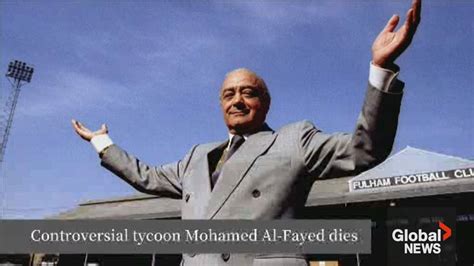 Former ‘Harrods’ owner Mohamed Al Fayed dead at 94 | Watch News Videos ...