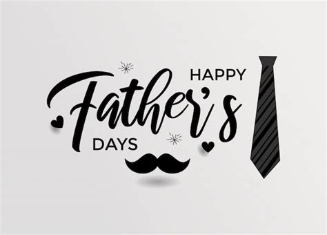 Tarjeta de felicitación feliz de la caligrafía del día de padre con