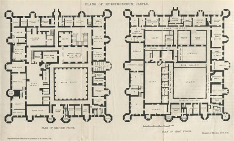 Plan of Herstmonceux Castle