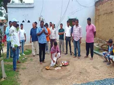 The Mla Performed Bhoomi Pujan For The Construction Of The Community