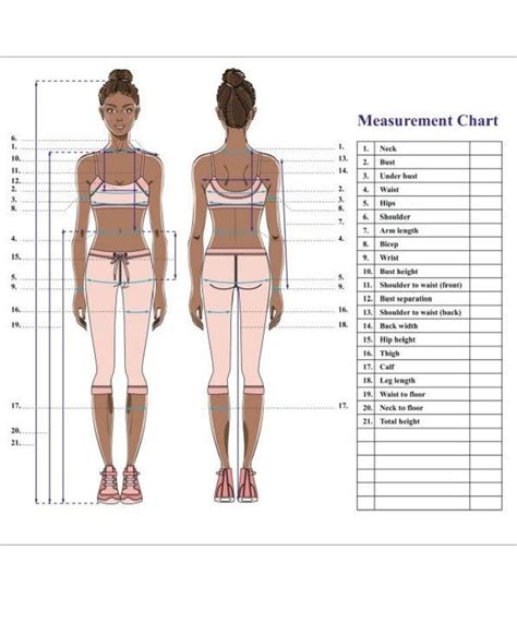 Free Printable Body Measurement Chart For Sewing