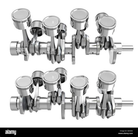 V8 engine pistons on crankshaft hi-res stock photography and images - Alamy