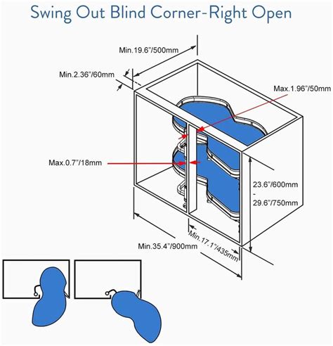 VADANIA Kitchen Cabinet Blind Corner Pull Out Organizer For 36 Inch