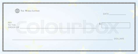 Blank lottery ticket template. Empy lotto check. | Stock vector | Colourbox