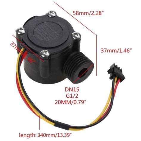 Water Flow Sensor Flowmeter G L Min Dc V For Electromagnetic