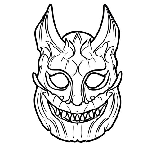 Coloriage Dessin De Masque D Halloween T L Charger Et Imprimer