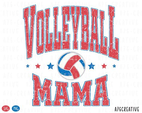 Volleyball Mama Png Svg Retro Volleyball Game Day Vintage Volleyball Mama Sublimation Shirt