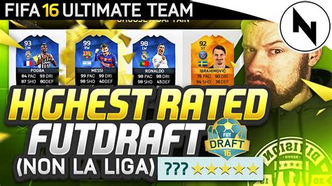 HIGHEST RATED FUT DRAFT NON BBVA FIFA 16 Ultimate Team YouTube