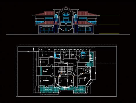 Villa DWG Elevation for AutoCAD • Designs CAD