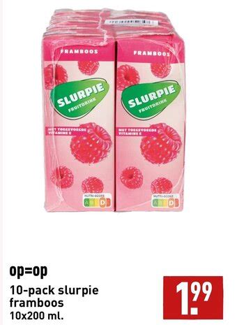 Pack Slurpie Framboos X Ml Aanbieding Bij Aldi