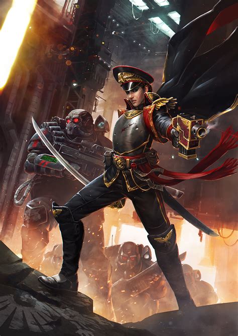 Warhammer 40k Artwork — Commissar Raine By Marc Lee