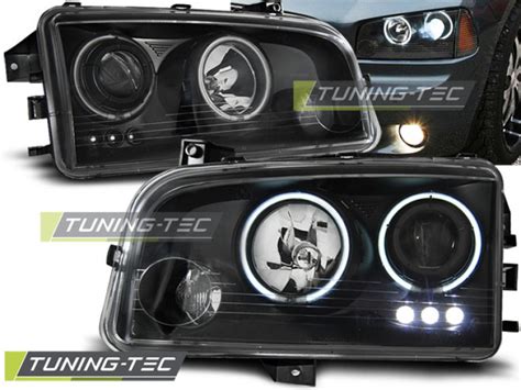 Ccfl Angel Eyes Scheinwerfer F R Dodge Charger Lx Schwarz Ihr