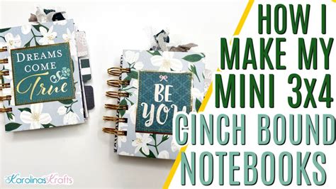 How I Make My X Mini Notebooks Mini Notebooks Cinch Binding Tutorial