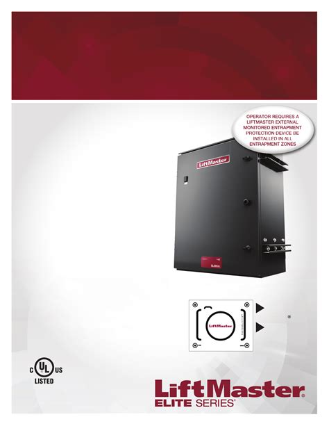 User Manual LiftMaster SL595UL English 48 Pages