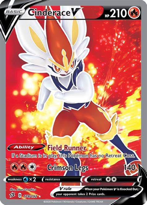 Serebii net Pokémon Card Database Rebel Clash 178 Cinderace V