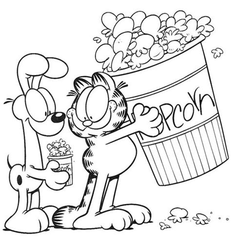 Popcorn Coloring Pages Jagdevsalvador