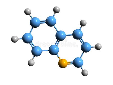 3D Image Of Quinoline Skeletal Formula Stock Illustration