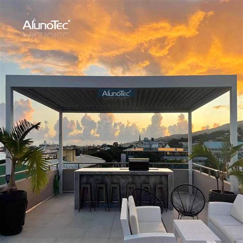 Alunotec Pergola Lectrique Ext Rieure En Aluminium Avec Syst Me De