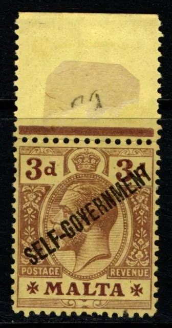 Malta King George V D Three Pence Self Government Sg Mnh