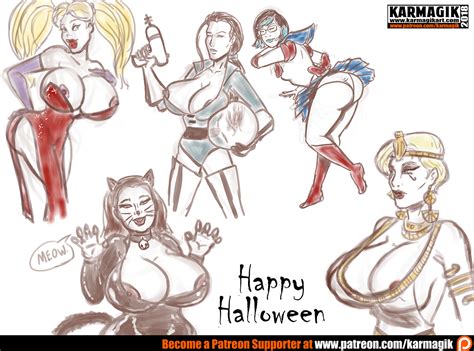 Halloween Sketches 1 By Karmagik Hentai Foundry