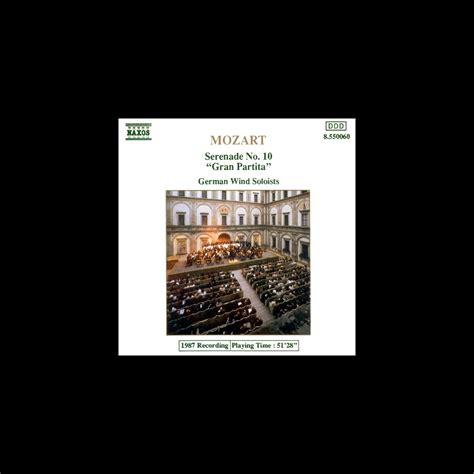 Mozart Serenade No 10 Gran Partita Album By German Wind Soloists