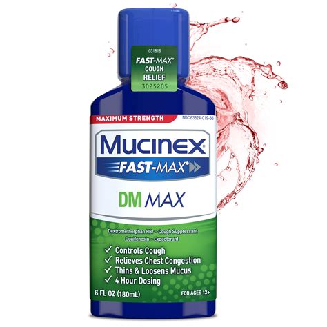 Buy Mucinexdm Max Liquid And Cold Medicine For Adults Cold And Flu Medicine For Excess Mucus