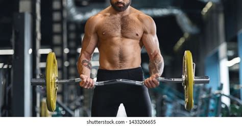 Muscular Man Naked Torso Training Hard Stock Photo 1433206655