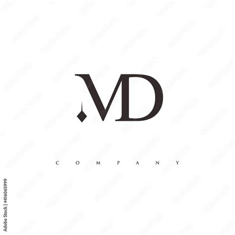 Initial MD Logo | Initials logo design, Text logo design, Letter logo ...