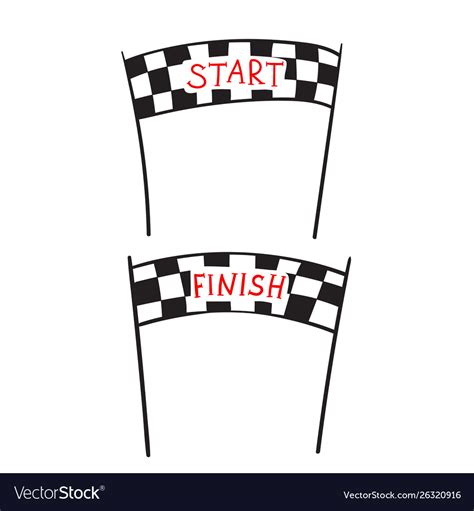 Start And Finish Banner Royalty Free Vector Image