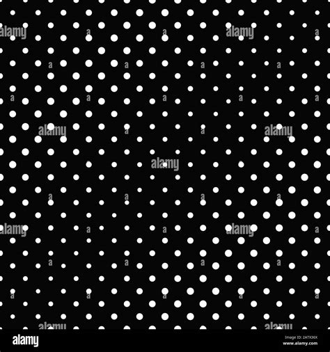 Geometrical Seamless Dot Pattern Background Design Black And White Vector Illustration Stock