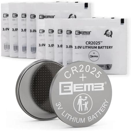 EEMB 10 Pack Batterie Knopfzellen CR2025 Batterien 3V Lithium