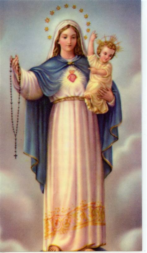 Rosary Novena Laminated Holy Cards Quantity 25 Prayer Cards Catholic Pictures