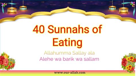 41 Sunnah of Eating