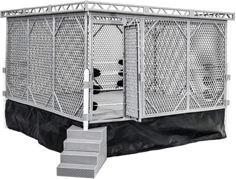 Steel Cage Playset And Wrestling Ring For Wrestling Action